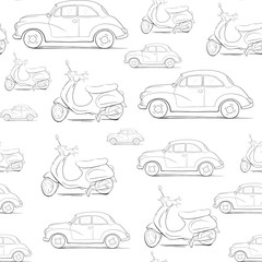 White & Black Moto & Auto pattern