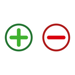 Plus and minus icon vector.