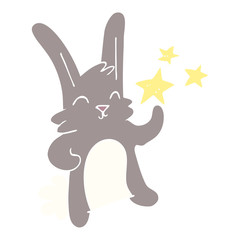 cartoon doodle happy rabbit