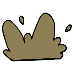 cartoon doodle mud splat