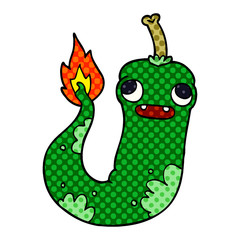 cartoon doodle hot chilly