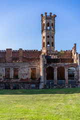 Fototapeta premium Old Ruins of the Castle with the Tower