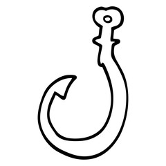 line drawing cartoon hook