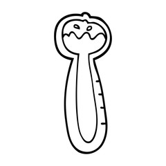line drawing cartoon thermometer