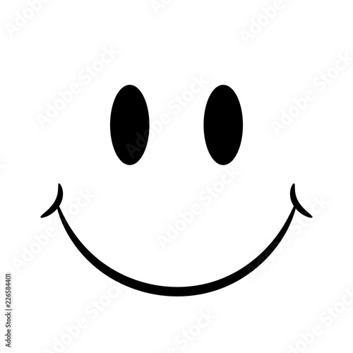 Download "Black smiley flat silhouette" Stock image and royalty ...