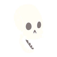 cartoon doodle skull