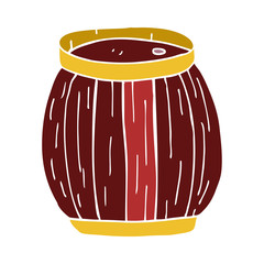 cartoon doodle of a barrel