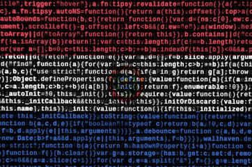 Paraguay flag  is depicted on the screen with the program code. The concept of modern technology and site development