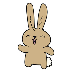 Obraz premium cartoon doodle jolly rabbit