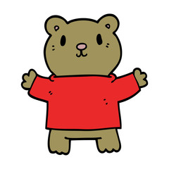 cartoon doodle teddy bear