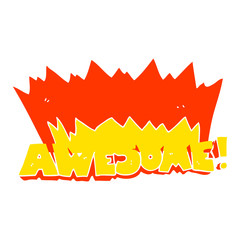 awesome flat color illustration of a cartoon symbol