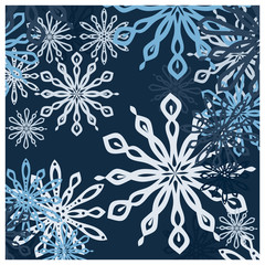 Vector snowflake background