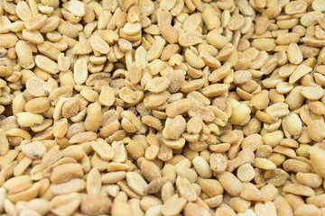 Background salted peanuts.