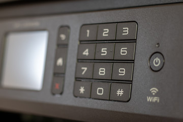 DE LIER, NETHERLANDS - AUGUST 28 2018: Close up of a  printer control panel