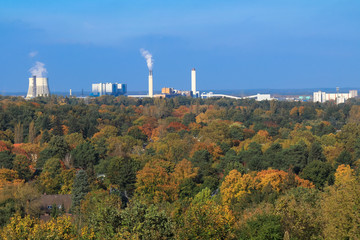Obraz premium Berlin city view from Drachenberg mountain