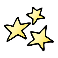 Obraz premium cartoon doodle yellow stars