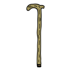cartoon doodle walking stick
