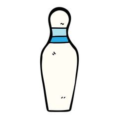 cartoon doodle bowling pin