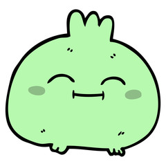 cartoon doodle happy root vegetable