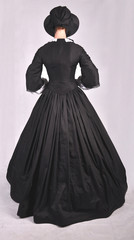 Fototapeta premium Victorian woman in black dress