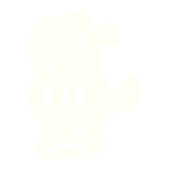 cartoon doodle glove hand