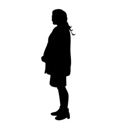 vector, isolated silhouette of woman