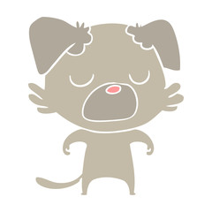 flat color style cartoon dog