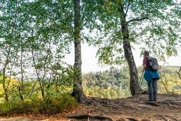 herrliche Natur - Blick in der N&auml;he der  Brand-Baude &uuml;ber den Nationalpark S&auml;chsiche Schweiz