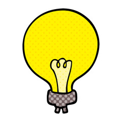 cartoon doodle light bulb
