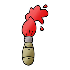cartoon doodle paint brush