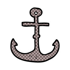 cartoon doodle ship anchor