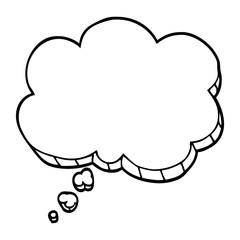 line drawing cartoon expression bubble