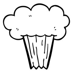 line drawing cartoon explosion