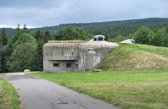 Pechotni srub na Holem - stronghold from 2nd World War in Orlicke hory mountains in Czech Republic