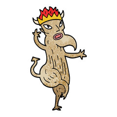 cartoon doodle devil