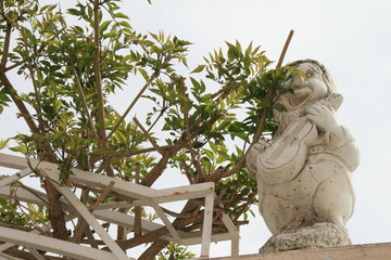 Musiker auf der Mauer in Paguera, Mallorca