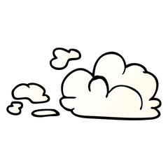 cartoon doodle fluffy white clouds