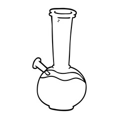 line drawing cartoon bong