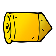 cartoon doodle golden bullet