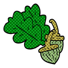 cartoon doodle acorn