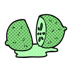 cartoon doodle citrus fruit