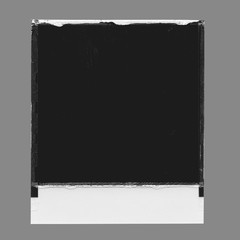 Retro realistic blank instant photo with shadow