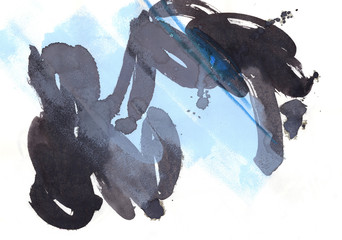 Abstract watercolour grey and blue textures