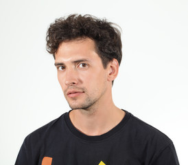 Fototapeta premium Close-up portrait of young man