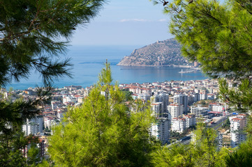 View on Alanya from high spot