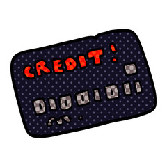 cartoon doodle credit card