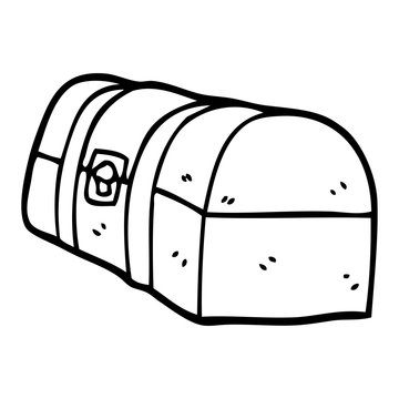 recommend clip art: line drawing cartoon treasure chest