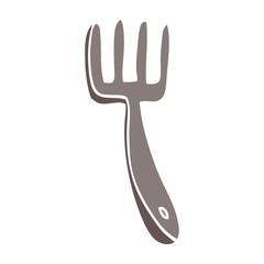 cartoon doodle fork