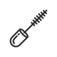 Mascara Brush Make Up Minimal Color Flat Line Stroke Icon Pictogram