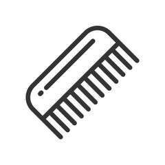 Hair Comb Minimal Color Flat Line Stroke Icon Pictogram
